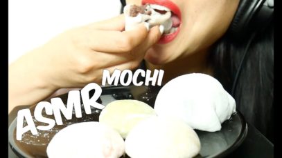 ASMR MOCHI (Ice Cream + Fresh Strawberry) SOFT CHEWY STICKY EATING SOUNDS NO TALKING | SAS-ASMR