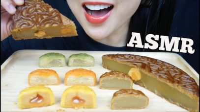 ASMR MOON CAKE *CHEESE CUSTARD + SALTED EGG YOLK + LOTUS SEEDS (EATING SOUNDS) NO TALKING | SAS-ASMR