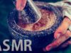 ASMR MORTAR & PESTLE Grinding Clay & Walnuts – NO TALKING