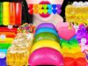 ASMR MOST POPULAR RAINBOW DESSERTS *HONEYCOMB, RAINBOW TTEOK, MACARONS, ROPE JELLY EATING SOUNDS  먹방