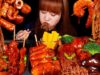 ASMR MUKBANG :) black bean sauce mushroom and seafood(squid, shrimp), rice cake, fish cake.해물버섯짜장떡
