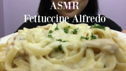 ASMR/MUKBANG Fettuccine Alfredo (EATING SOUNDS) No Talking | SAS-ASMR