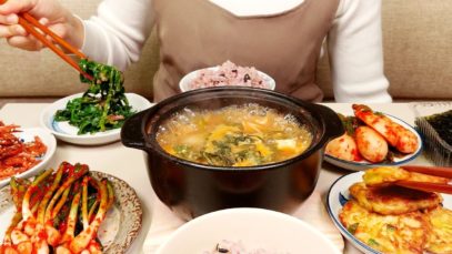 ASMR MUKBANG :) house meal(Soybean Paste Stew, crab sticks Pancake, Stir-fried shrimp, kimchi)