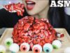 ASMR MYSTERY BRAIN CAKE + EYEBALL JELLY *HALLOWEEN EDITION (EATING SOUNDS) NO TALKING | SAS-ASMR
