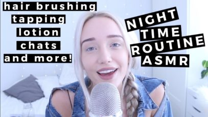 ASMR Night Time Routine (Tapping, Hair Brushing, Lotion, Chats for Relaxation & Sleep) | GwenGwiz