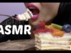 ASMR NO TALKING MELODY CAKE (SOFT STICKY EATING SOUNDS) | SAS-ASMR