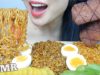 ASMR NOODLES (NUCLEAR FIRE 2X + SPICY BLACKBEAN + CHEESY CARBO) EATING SOUND | NO TALKING | SAS-ASMR