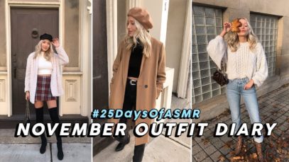 ASMR November Outfit Diary! Winter Fashion Ideas (Tapping, Fabric, Whispers) #25DaysOfASMR