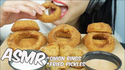 ASMR ONION RINGS + FRIED PICKLES (EXTREME CRUNCH EATING SOUNDS) NO TALKING | SAS-ASMR