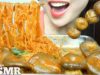 ASMR OYSTER MUSHROOMS SPICY ENOKI MUSHROOMS CLEAR NOODLES (EATING SOUNDS) NO TALKING | SAS-ASMR