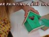 ASMR PAINTING A BIRD HOUSE (Tapping, Brush Strokes…) | GwenGwiz