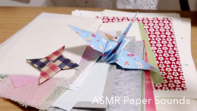 [囁き声-ASMR] 折り紙、紙の音 / Paper Sounds, Origami, Crinkling, Whispering