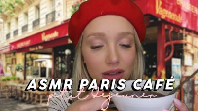 ASMR Paris Café With Me! (Tapping, Paper Sounds, Eating…) Roleplay | GwenGwiz