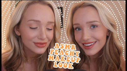 ASMR Peachy Summer Makeup Look (Tapping, Lid Sounds, Brushing…) | GwenGwiz