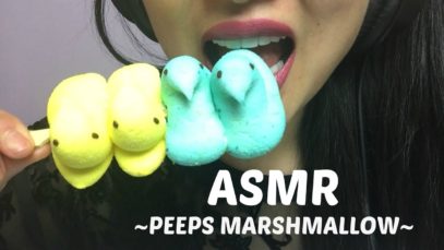 ASMR PEEPS MARSHMALLOW NO TALKING (STICKY MOUTH EATING SOUND) | SAS-ASMR