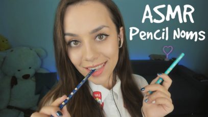 ASMR Pencil Noms ?? ASMR Plastic Chewing Sounds [MOUTH SOUNDS]