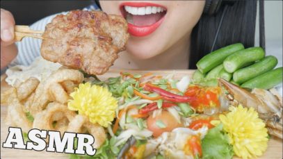 ASMR PICKLE CRAB ปูไข่ดอง + SPICY PAPAYA SALAD ส้มตำ (SATISFYING EATING SOUND) NO TALKING | SAS-ASMR
