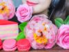 ASMR PINK FOOD (EDIBLE FLOWER,RICE ROSE,RICE PEONY,STRAWBERRYCAKE,MACARON)EATING SOUNDS | LINH ASMR