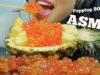 ASMR Popping BOBA + Fresh Pineapple (EXTREME RELAXING EATING SOUNDS) NO TALKING | SAS-ASMR