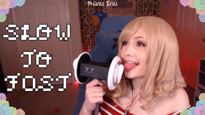 ASMR Progressive Ear Eating / Slow to Fast Ear Eating