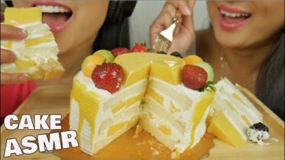 ASMR PUDDING FRUIT CAKE (SOFT RELAXING EATING SOUNDS) NO TALKING | SAS-ASMR