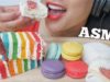 ASMR RAINBOW CAKE + SNOW BALL MOCHI + MACARON (SOFT RELAXING EATING SOUNDS) NO TALKING | SAS-ASMR