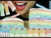 ASMR RAINBOW CREPE CAKE + Nik-L-Wax CANDY (EATING SOUNDS) NO TALKING | SAS-ASMR