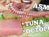 ASMR RAW Octopus + Tuna Sashimi (SAVAGE EATING SOUNDS) No Talking | SAS-ASMR