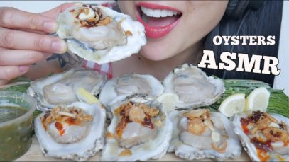 ASMR RAW OYSTERS SPICY THAI DIPPING SAUCE (EATING SOUNDS) NO TALKING | SAS-ASMR