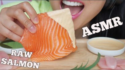 ASMR RAW SALMON (SAVAGE EATING SOUNDS) NO TALKING | SAS-ASMR