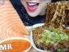 ASMR RAW SALMON SLAB + MAYO FIRE SAUCE + CHEESY KOREAN NOODLES (EATING SOUNDS) NO TALKING | SAS-ASMR
