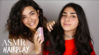 ASMR Relaxing Hair Play | With my Little Cousin!!