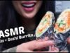 ASMR Relaxing Rain + Sushi Burrito (NO TALKING EATING SOUNDS) | SAS-ASMR