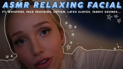 ASMR Relaxing Spa Facial Roleplay (skin exam, face touching, lotion, latex gloves…) | GwenGwiz