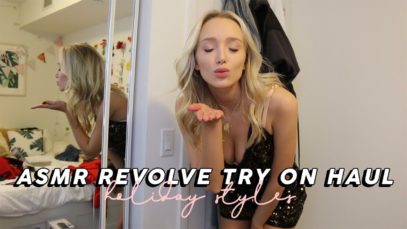 ASMR Revolve Try On Haul ?? Holiday Styles! (Fabric Sounds & Whispers) | GwenGwiz
