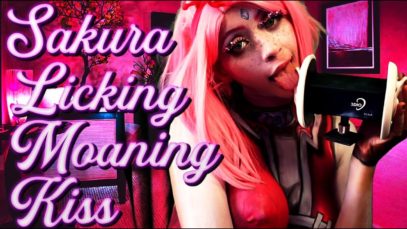 ASMR: ? SAKURA Center Ear LIicking Moaning Kiss ?