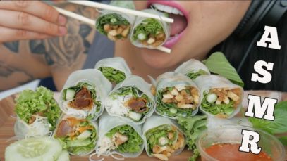 ASMR SALAD ROLL (CRUNCHY EATING SOUNDS) NO TALKING | SAS-ASMR