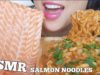ASMR SALMON NOODLES + SPICY NOODLES (SATISFYING EATING SOUNDS) NO TALKING | SAS-ASMR