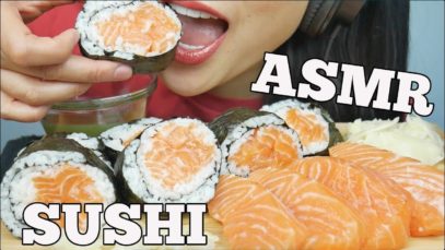 ASMR Salmon ROLL + SASHIMI (EATING SOUNDS) NO TALKING | SAS-ASMR