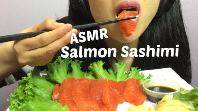 ASMR SALMON SASHIMI (EATING SOUNDS) NO TALKING | SAS-ASMR