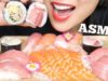 ASMR SALMON SASHIMI + FATTY TUNA ROLL + NIGIRI SUSHI (EATING SOUNDS) NO TALKING | SAS-ASMR