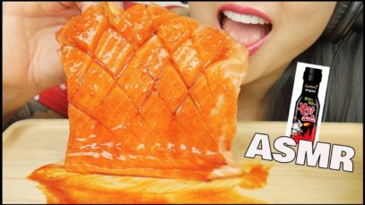 ASMR SALMON SASHIMI + FIRE SAUCE (SAVAGE EATING SOUNDS) NO TALKING | SAS-ASMR