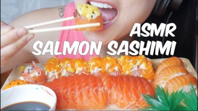 ASMR SALMON Sashimi Sushi (SOFT EATING SOUNDS) No Talking | SAS-ASMR