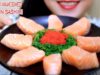 ASMR Salmon sashimi x tobiko eggs x wakame seaweed , Eating sound | LINH-ASMR