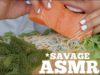 ASMR Salmon + Seagrapes (EXTREME EATING SOUNDS) NO TALKING | SAS-ASMR
