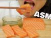 ASMR SALMON (SOFT EATING SOUNDS ONLY) NO TALKING | SAS-ASMR