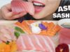ASMR SASHIMI + GIANT NIGIRI (EATING SOUNDS) NO TALKING | SAS-ASMR