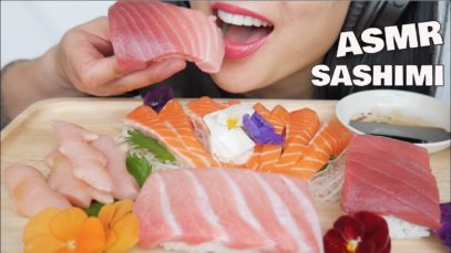 ASMR SASHIMI + GIANT NIGIRI (EATING SOUNDS) NO TALKING | SAS-ASMR