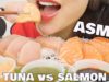 ASMR SASHIMI SALMON vs TUNA (SOFT SQUISHY EATING SOUNDS) NO TALKING | SAS-ASMR