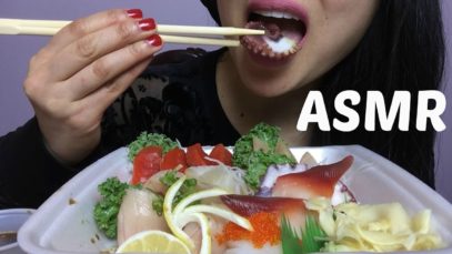 ASMR SASHIMI SUSHI NO TALKING (EATING SOUNDS) | SAS-ASMR